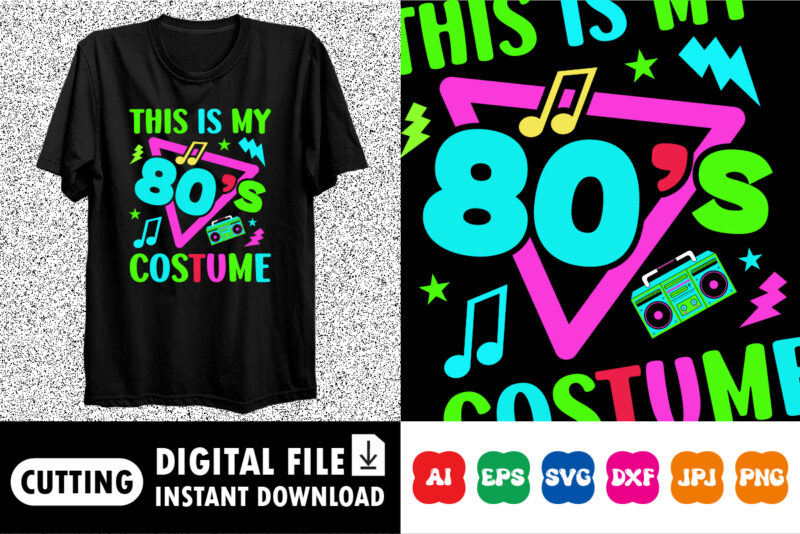 this is my 80s costume Shirt design print template