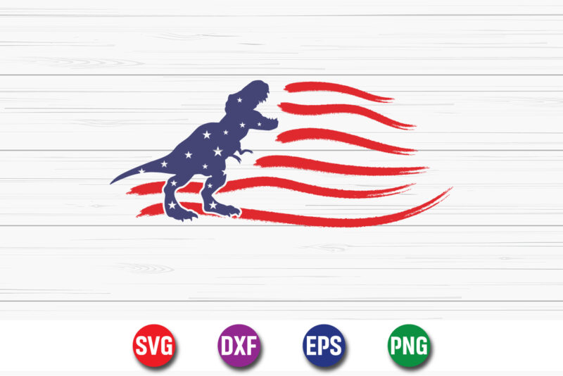 American Flag 4th Of July SVG T-shirt Design Print Template