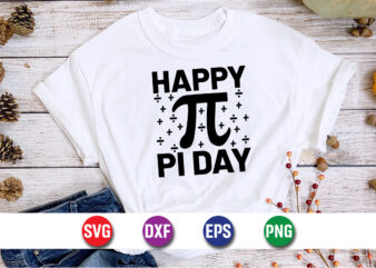Happy Pi Day SVG T-shirt Design Print Template