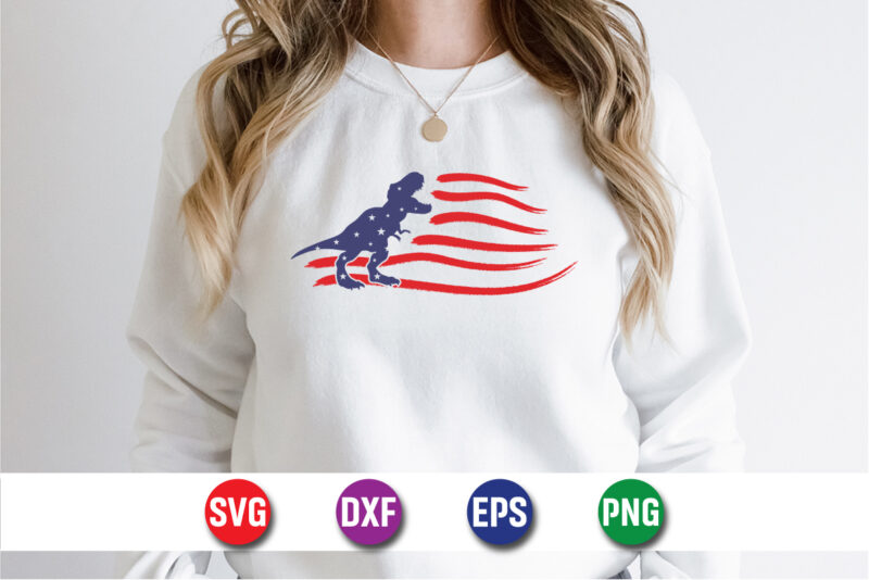 American Flag 4th Of July SVG T-shirt Design Print Template