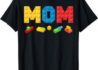 Mom Master Builder Building Bricks Blocks Family Daddy T-Shi T-Shirt