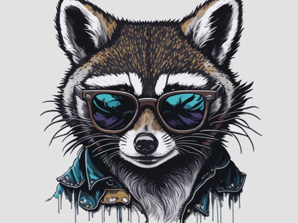 Raccons sunglass t shirt design online