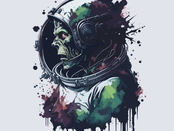 Astro skull space t shirt vector