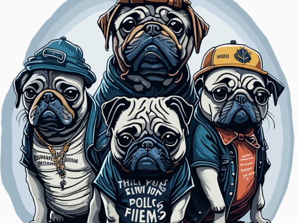 A gang of gogs t shirt vector