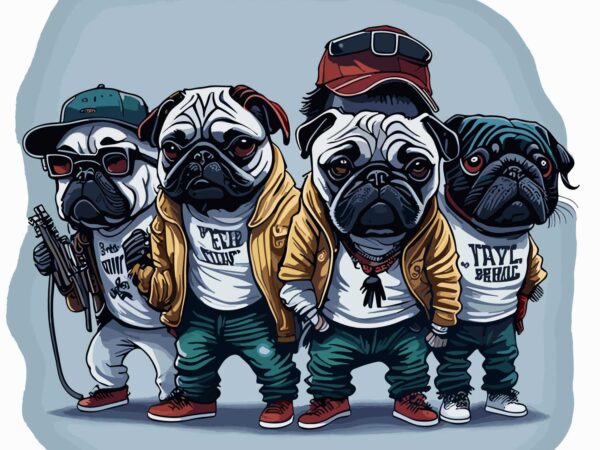 A gang of gogs t shirt vector