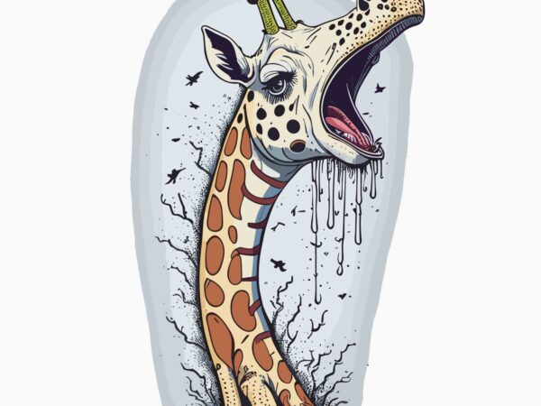 Giraffe t shirt design template