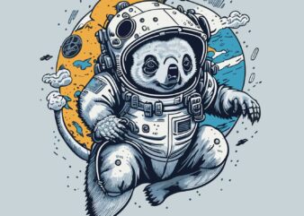 Koala Space t shirt vector art