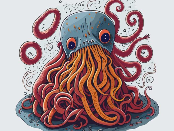Octopus tangled t shirt design online