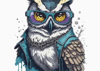 Owl Wearing Sunglass t shirt design online