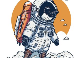 Penguin On Surfing t shirt illustration