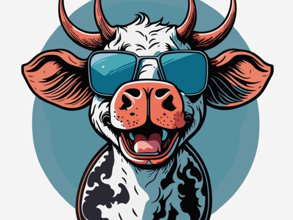 Relaxed cow t shirt design online