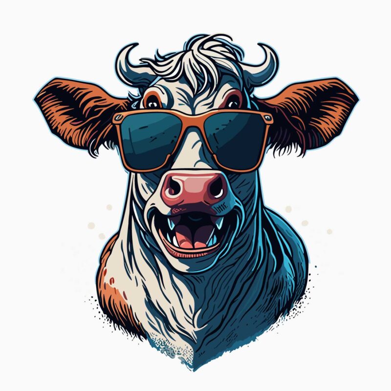 Cow Wearing Sunglass