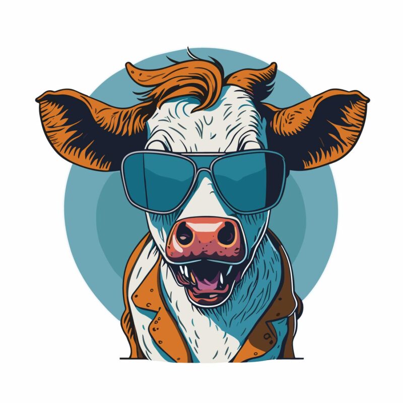 Cow Wearing Sunglass