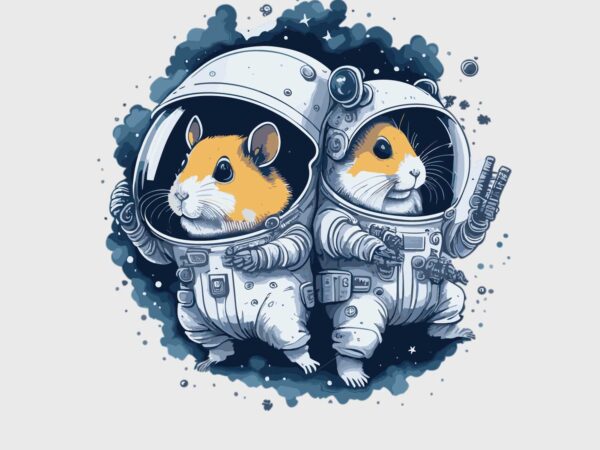 Hamster astronot graphic t shirt