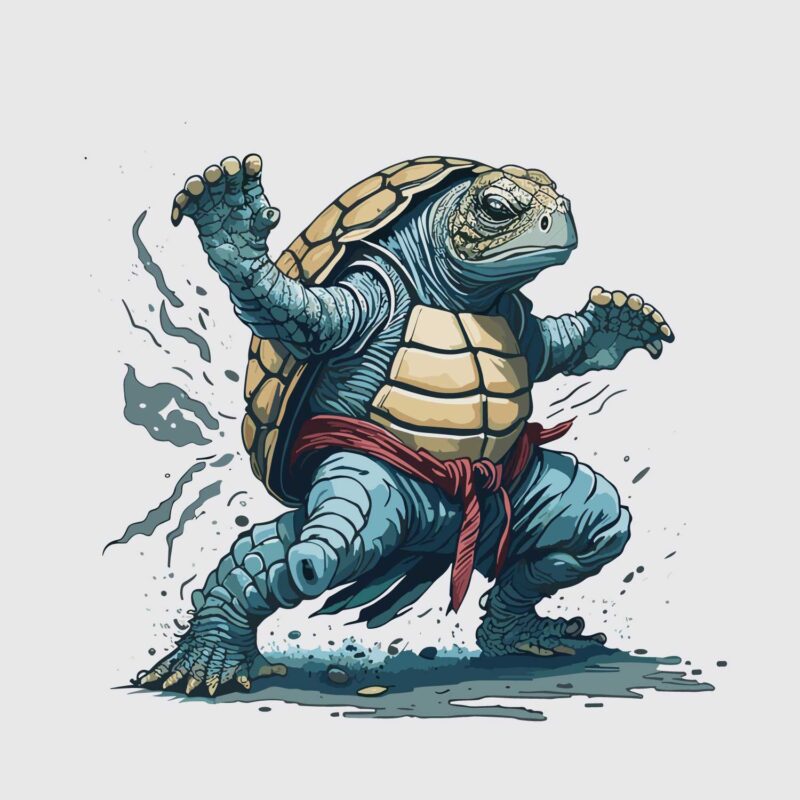 A vintage turtle martial art