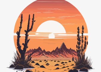 A vintage desert sun