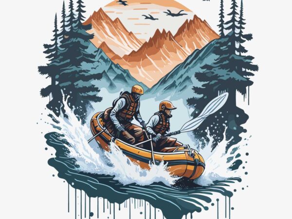River adventure t shirt design online