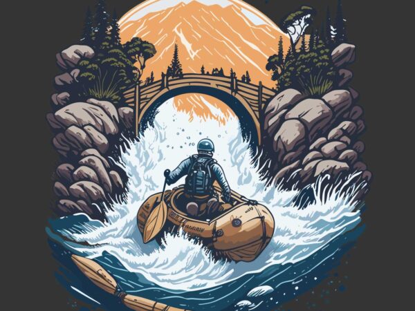 River adventure t shirt design online