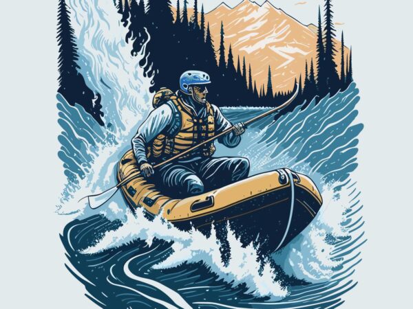 River adventure t shirt design online