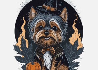 Dog Halloween t shirt vector illustration