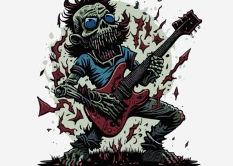 Zombie Playing Guitaris