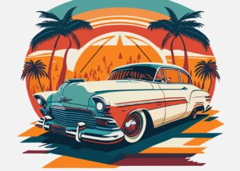 Retro Car t shirt design online