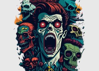 Zombies Party t shirt graphic design
