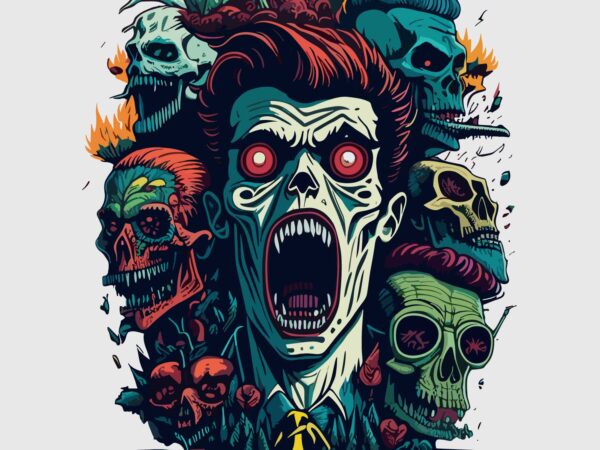 Zombies party t shirt graphic design