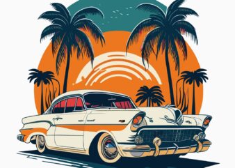 Retro Car t shirt design online