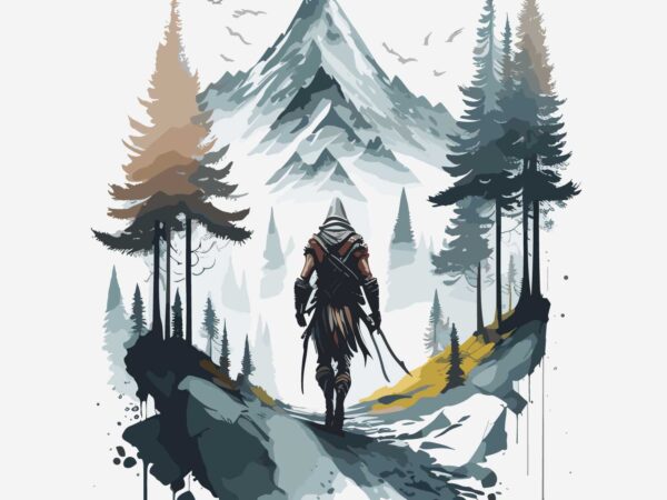 Assasin creed t shirt vector