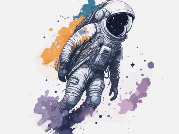 Astronout in space t shirt vector