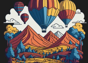 Adventurer Balloons t shirt vector