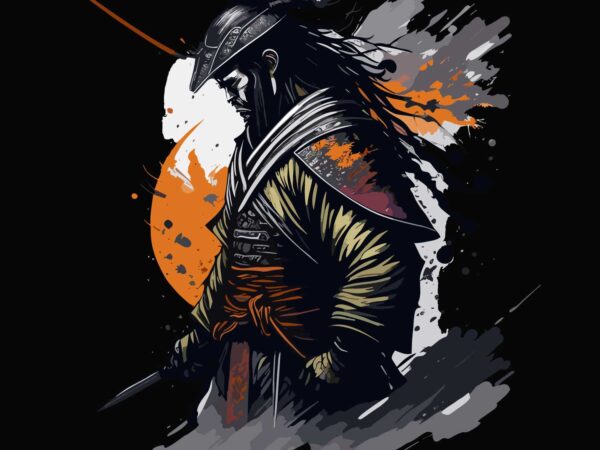 Last samurai t shirt vector graphic