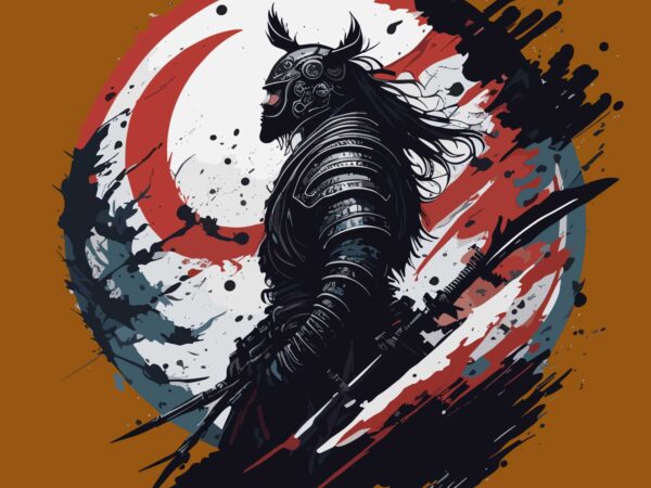 Last samurai t shirt vector graphic