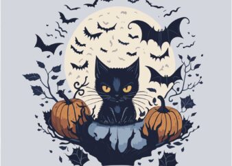 Cat On Hallowen