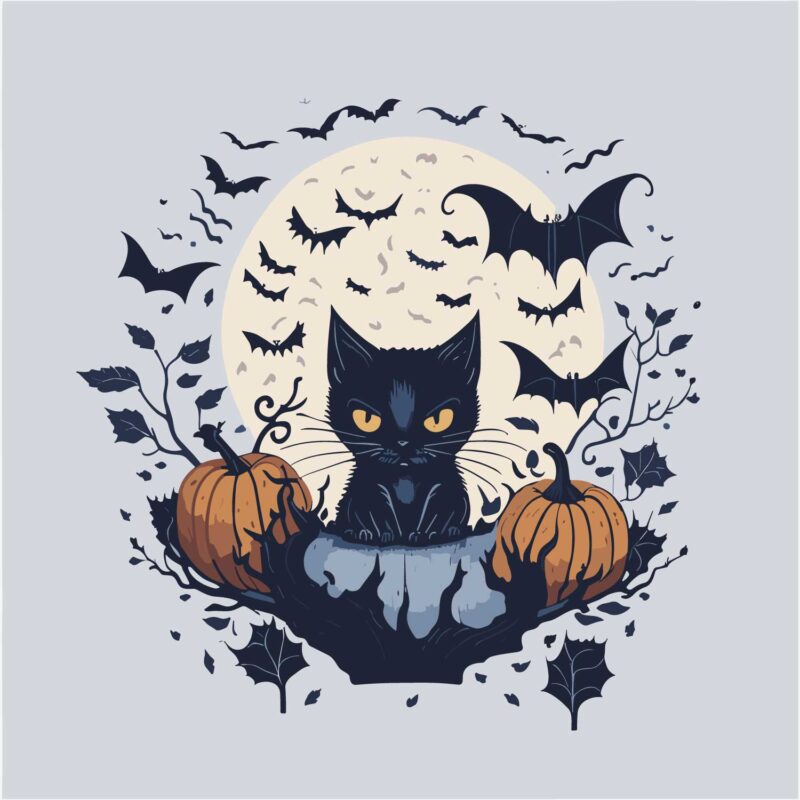 Cat On Hallowen