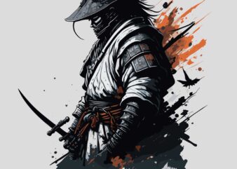 Last Samurai t shirt vector graphic