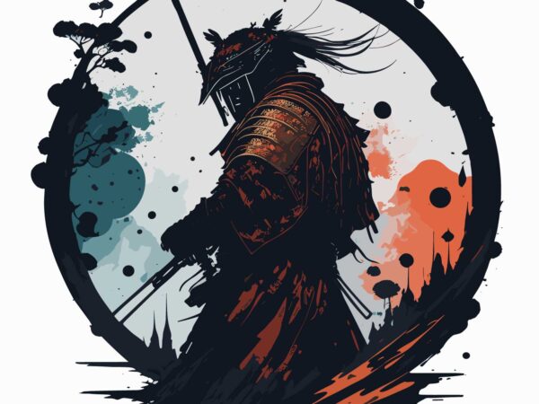 Last samurai t shirt vector graphic