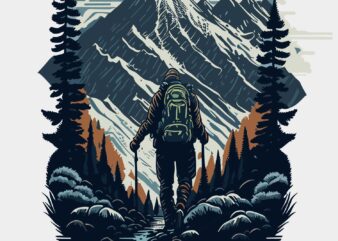 Adventure Mountain t shirt vector