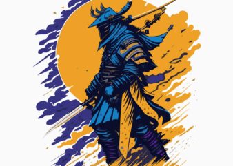 Last Samurai t shirt vector graphic