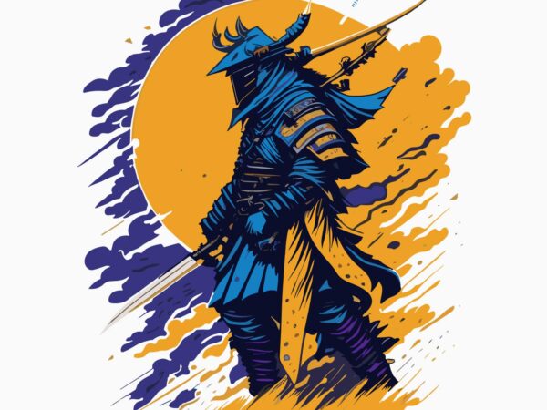 Last samurai t shirt vector graphic