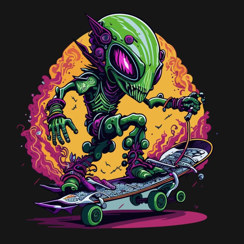 Alien Skateboard