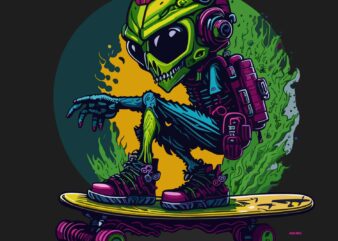 Alien skateboard