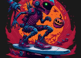 Alien on skateboarding