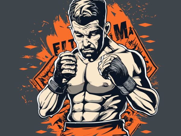Mma boxing t shirt designs for sale