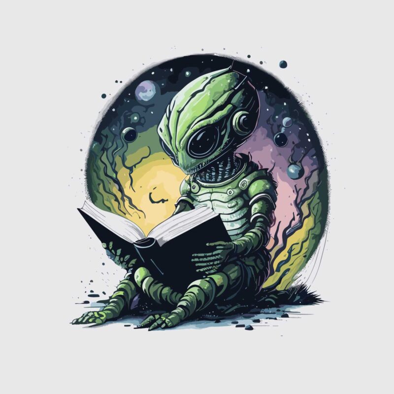 Alien Reading Book