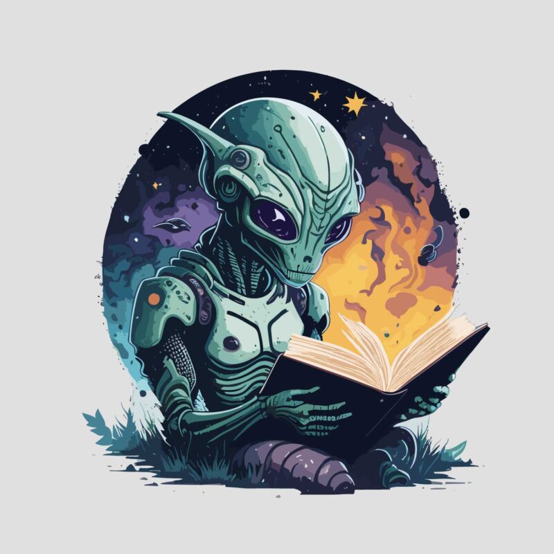 Alien Reading Book