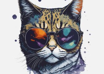 Cat Wearing Sunglass