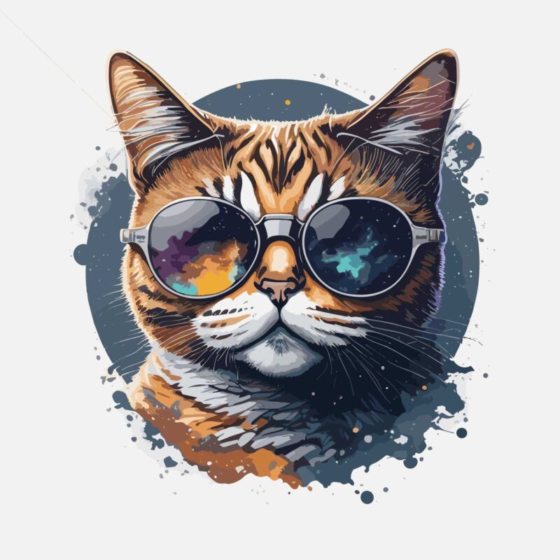 Cat Wearing Sunglass