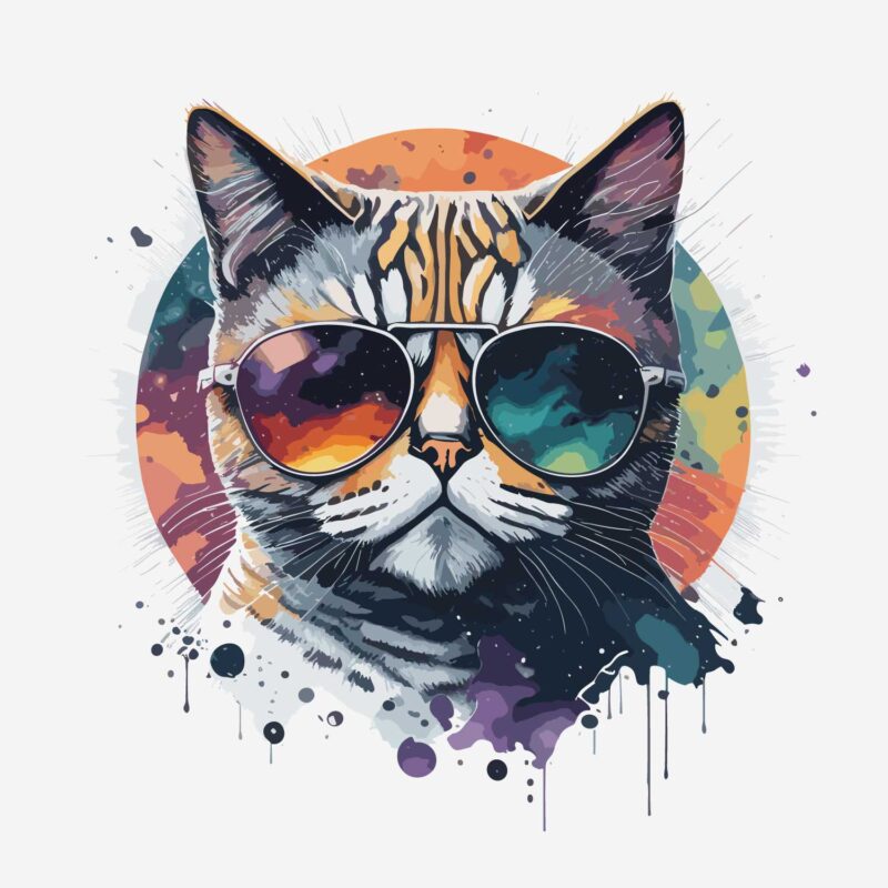 Cat Wearing Sunglass